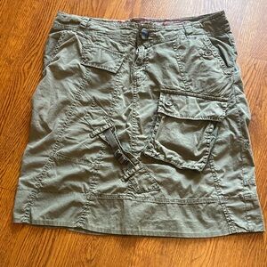 Y2K Streetwear Olive Green Cargo Skirt